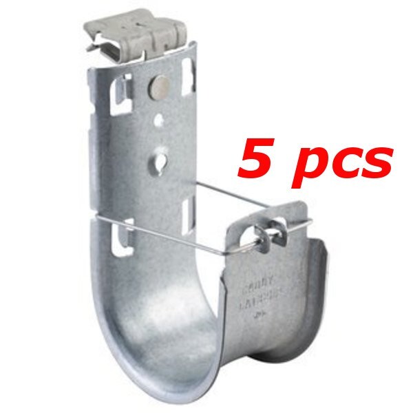 5 PACK 2" CADDY CAT32HP24SM J-HOOK Hammer-On Flange Beam Clamp Clip Cable Hanger