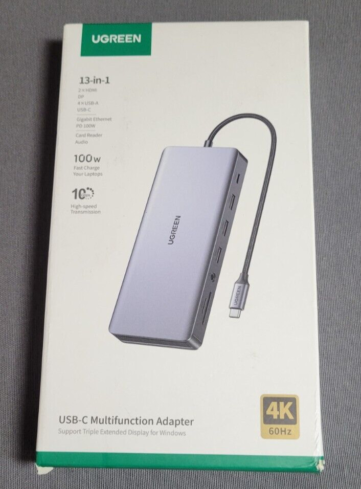 UGREEN USB C Docking Station 13 in 1 4K HDMI 100W PD SD/TF For MacBook Dell XPS
