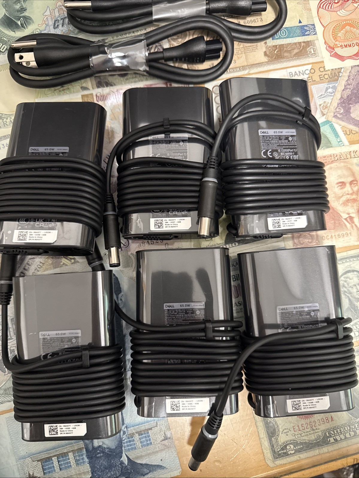 Lot of 6x Original Dell Latitude 5480 5580 7280 7480 7490 65W AC Charger