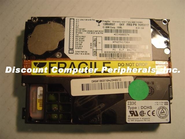 IBM 4GB 3.5" 7200 RPM SCSI 80PIN Hard Drive DCHS-04Y Tested Good Our Drives Work