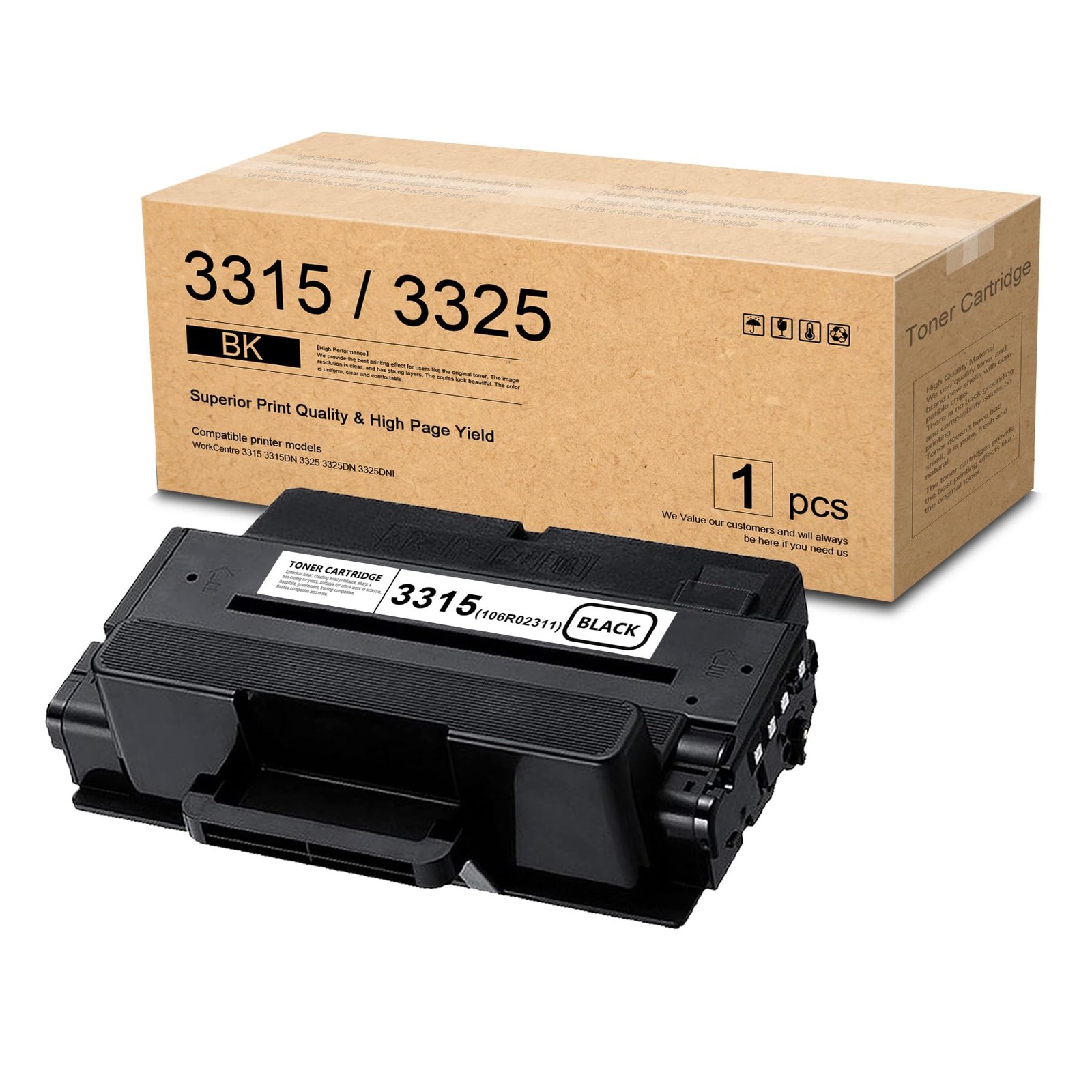 WorkCentre 3315 / 3325 Black Toner Cartridge 1Pack (5,200 Pages) - 106R02311 ...