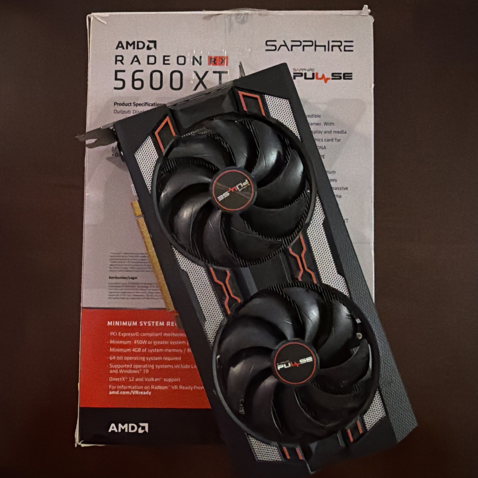 Sapphire PULSE Radeon RX 5600 XT 6GB GDDR6 AMD Graphics Card GPU 6G 11296-01-20G