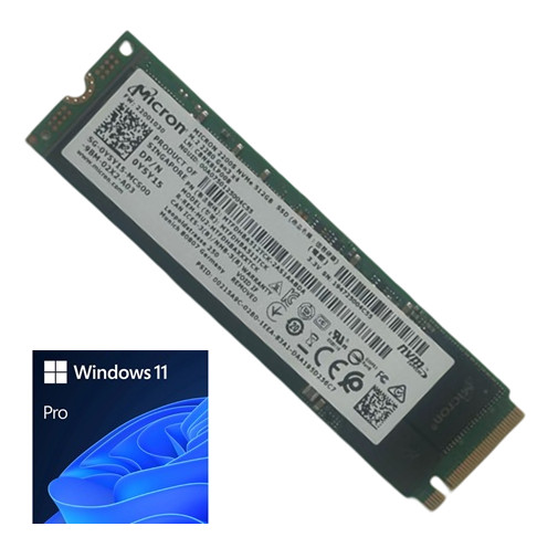 512GB Micron 2200S M.2 NVMe SSD MTFDHBA512TCK w\ Windows 11 Pro for Dell HP IBM