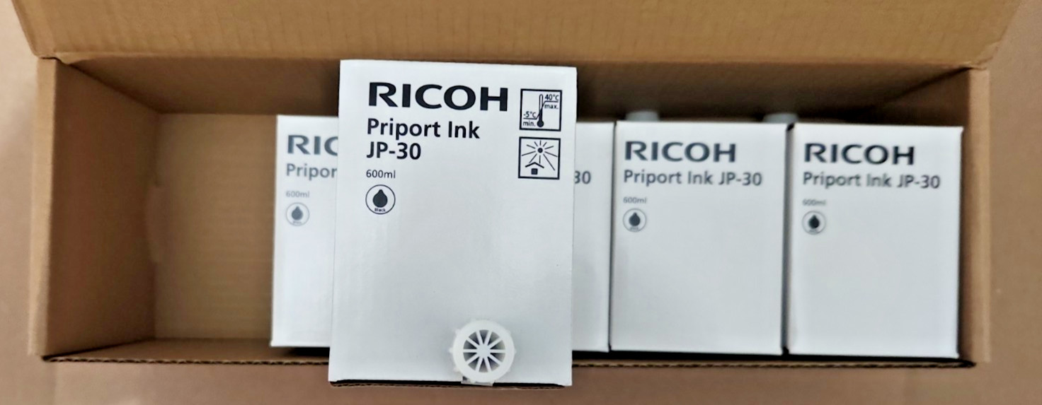 Ricoh JP-30 (817113) Black Ink Cartridge, Case of 5 (HM)