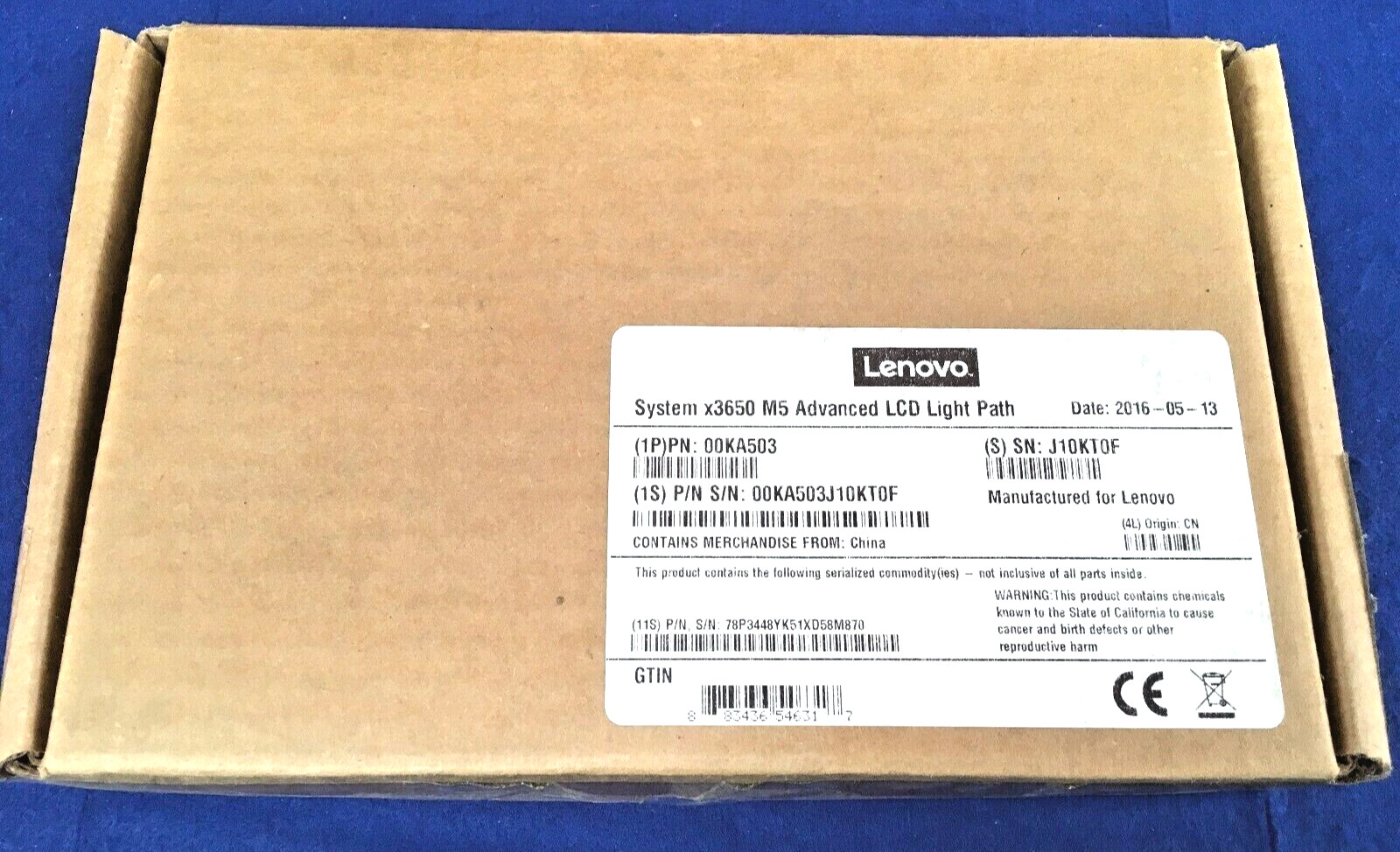 Lenovo Light Path LCD Diagnostics Panel (x3650 M5) 00KA503 ✅❤️️✅❤️️ BRAND NEW
