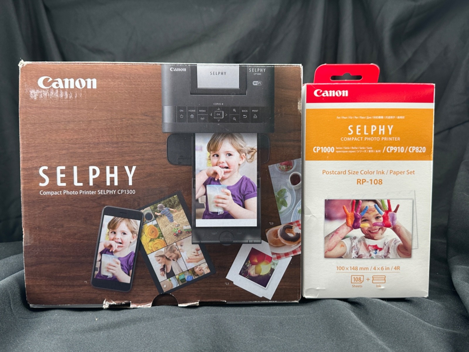 Canon SELPHY CP1300 Wireless Compact Photo Printer - extra photo paper and toner