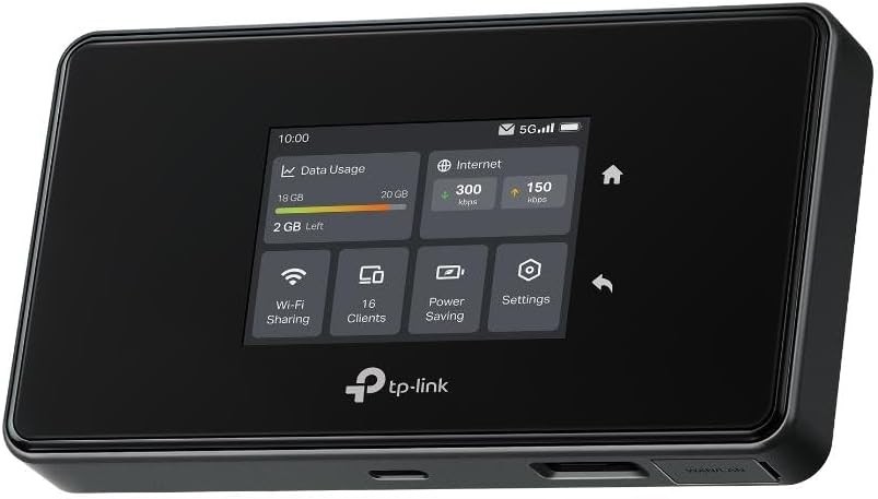 TP-Link 5G Mobile Hotspot M8550 | Tri-Band AXE3600 Wi-Fi 6E Portable Wi-Fi Route