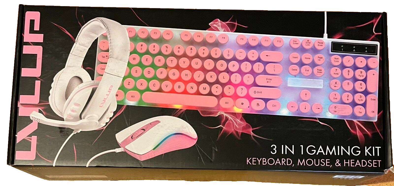 LVLUP  3 in 1 Gaming Kit (Keyboard, Mouse, Headset)