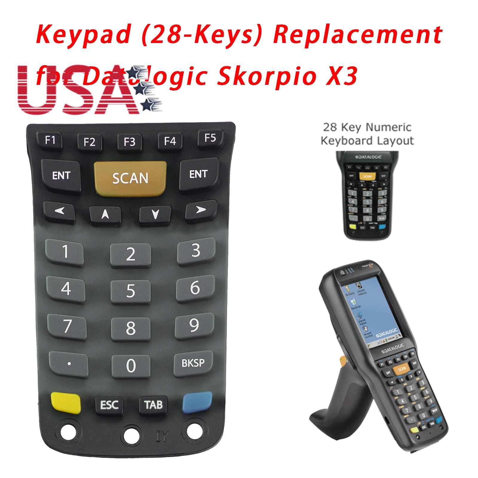 28-Keys Numeric Keypad Replacement for Datalogic Skorpio X3 2D Scanner NEW US
