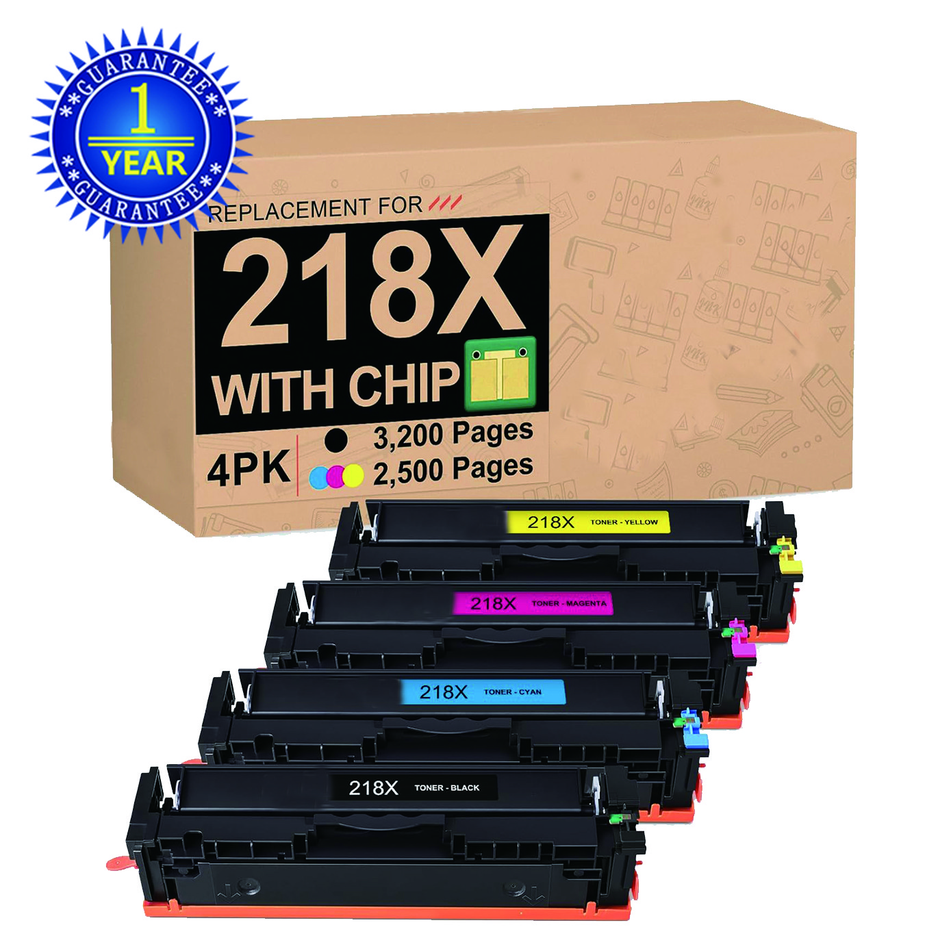 218A Compatible HP W2180A X Toner High Capacity with Chip for Pro 3201dw 3301fdw
