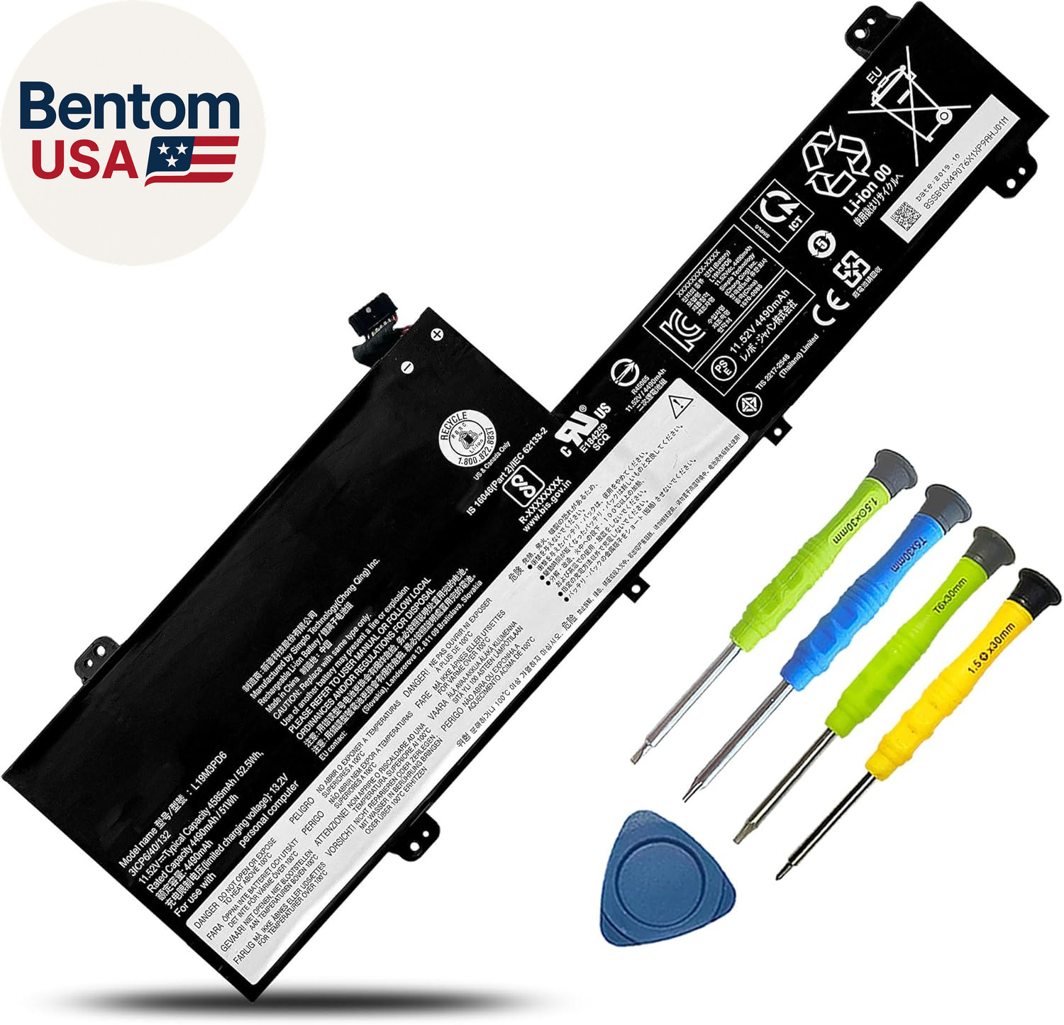 L19M3PD6 L19C3PD6 L19D3PD6 Laptop Battery Replacement for Lenovo Ideapad Flex 5-