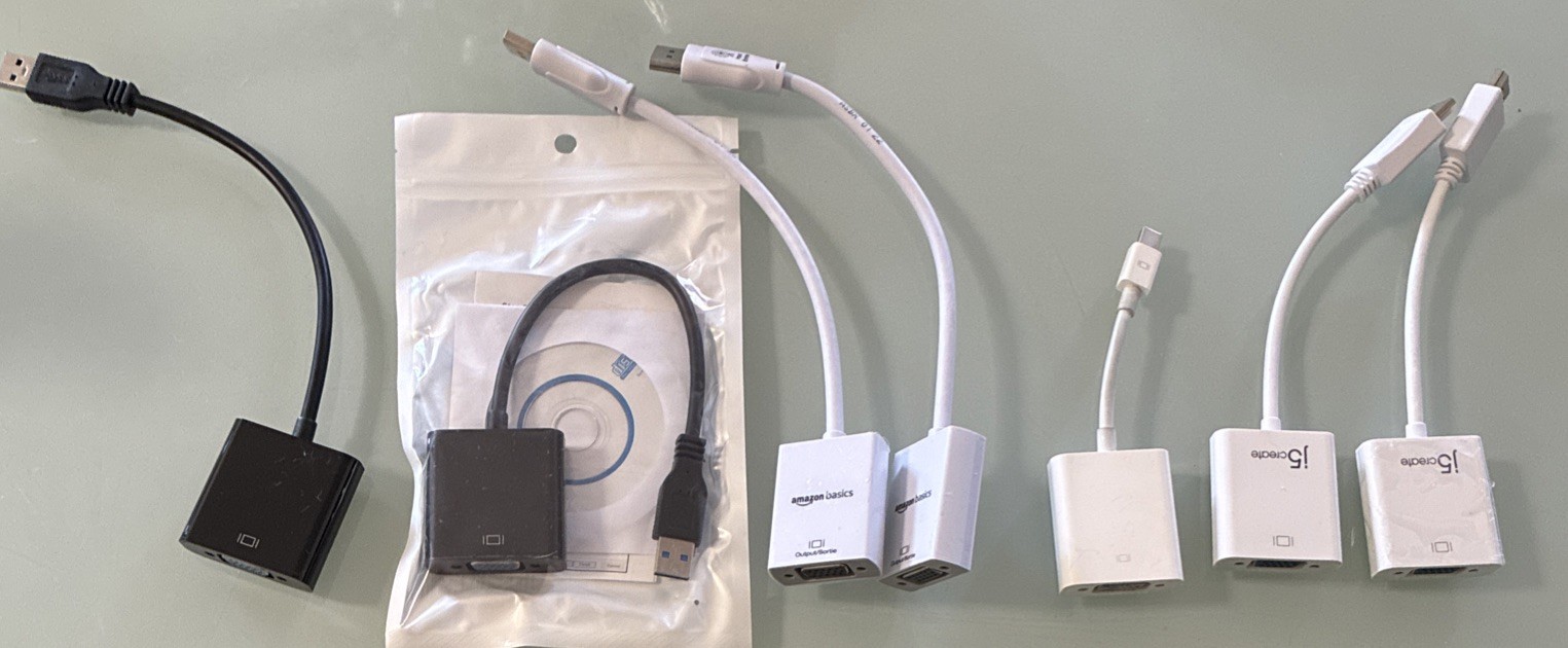 hdmi to vga adapter lot of 7 NEW & Pre-owned with  bonus Startech Included
