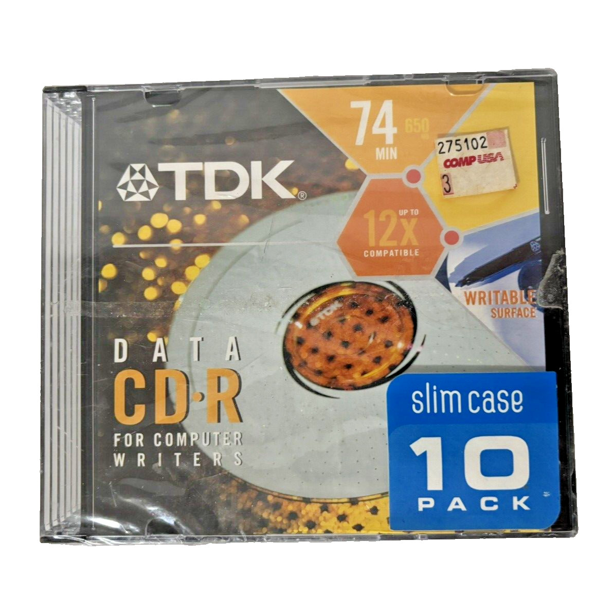 NEW TDK CD-R 10 Pack 650 MB 12X Data Discs - Sealed