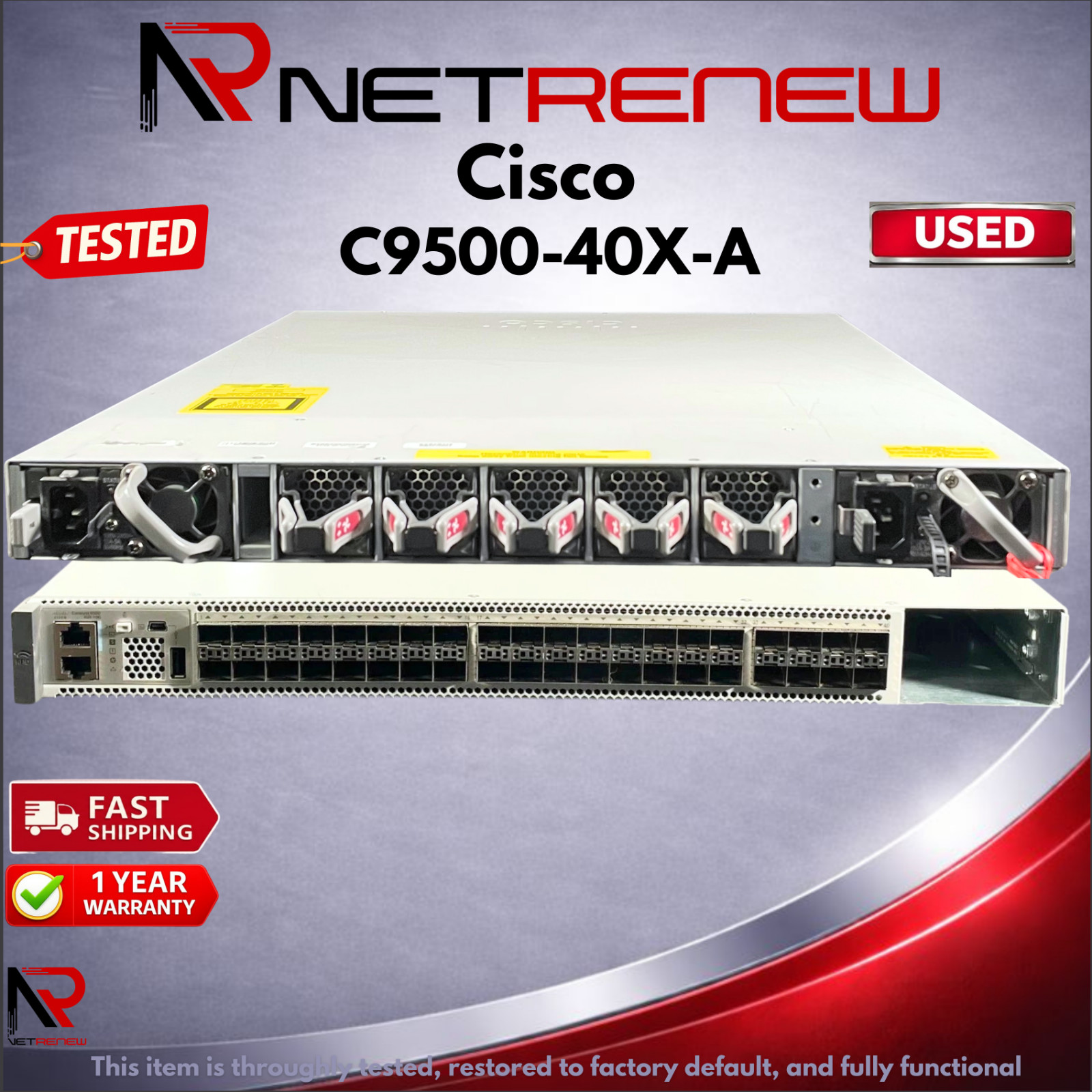 Cisco C9500-40X-A 40 Port 40x10Gig Network Switch