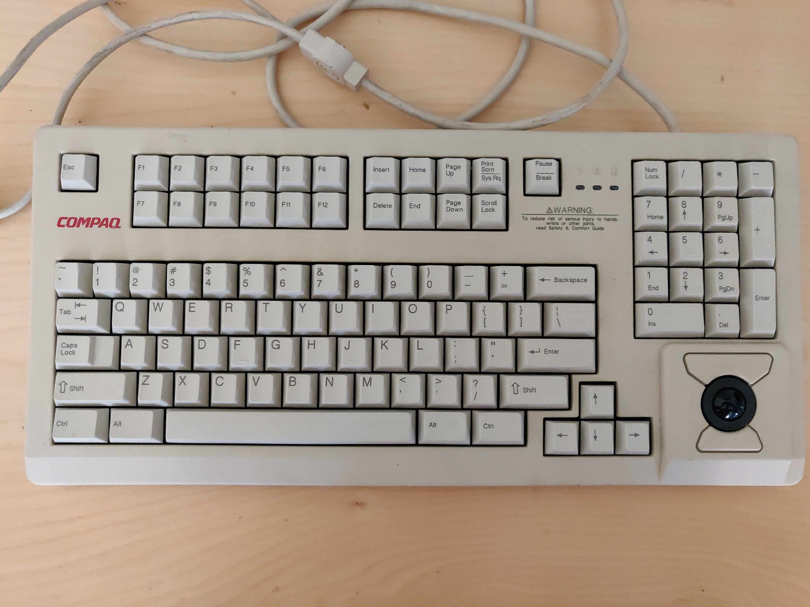COMPAQ KEYBOARD MX11800 MX-11800 trackball + CHERRY KEYS - Vintage but LIKE NEW