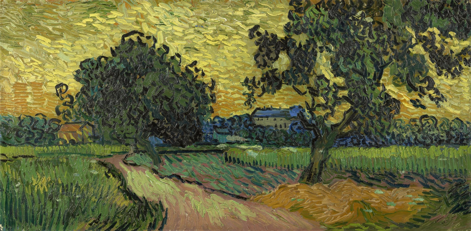 Landscape vincent van gogh oil painting classic Custom Gaming Mat Desk
