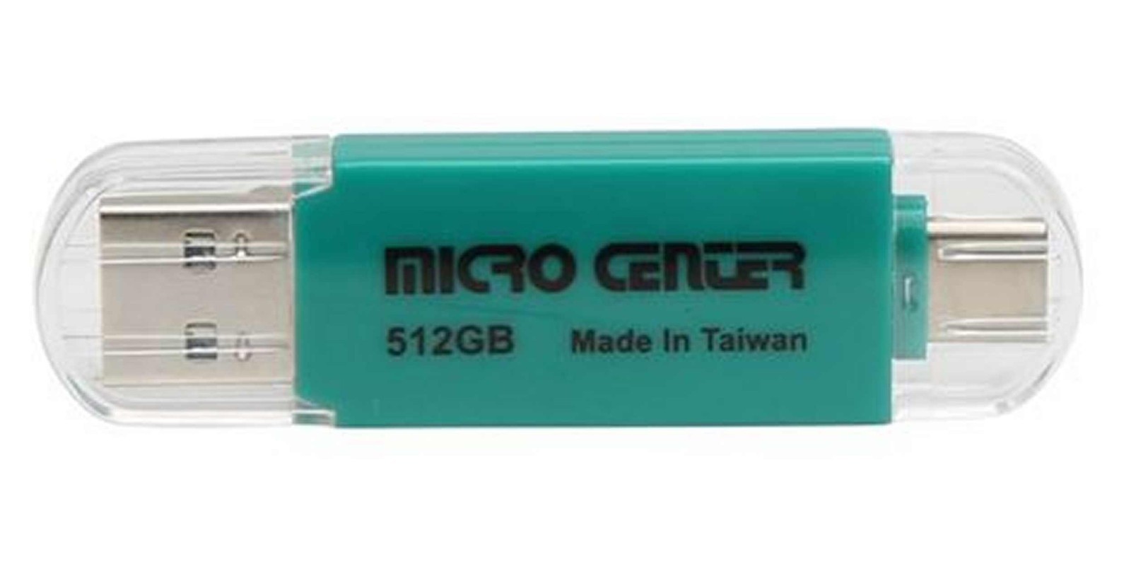 Micro Center 512GB Dual Type-A Type-C 2-in-1 SuperSpeed USB 3.2 Flash Drive
