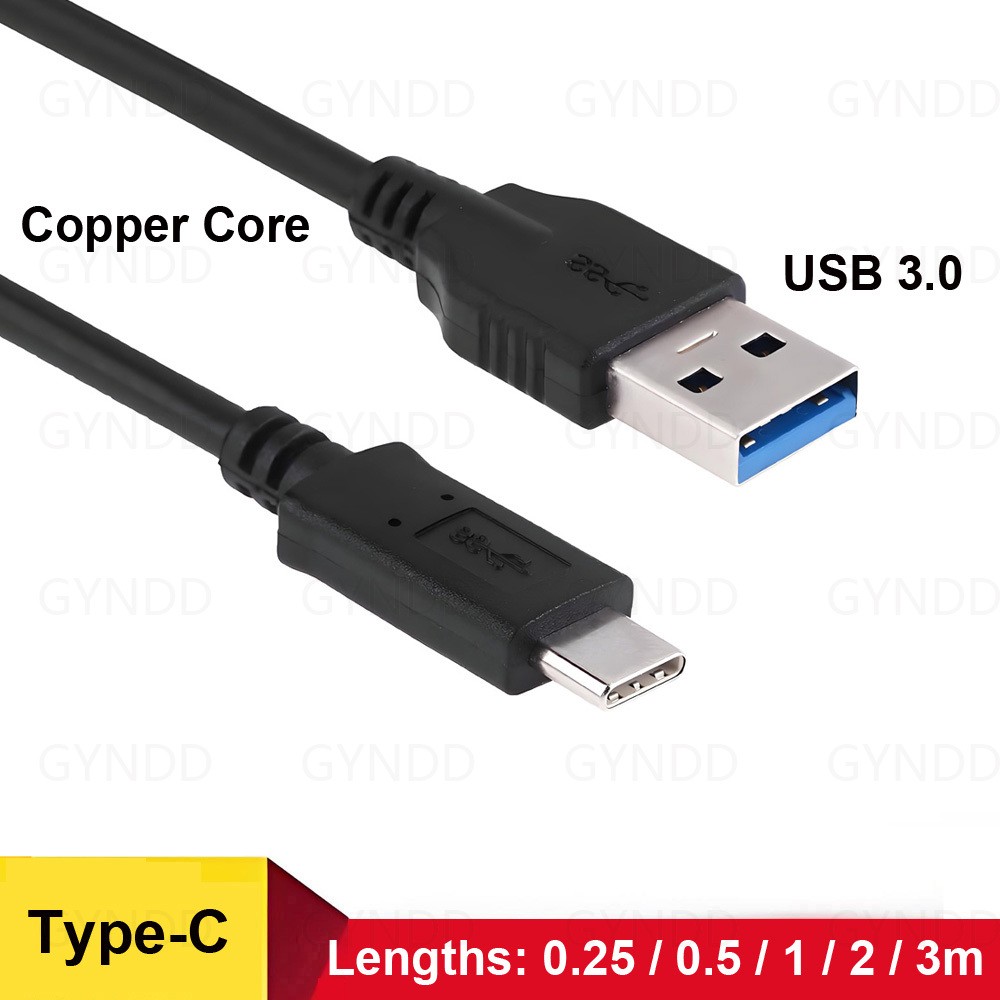 USB 3.1 / Type-C Male to USB 3.0 Type A Male Data Adapter Cable 0.25m 0.5m to 3m