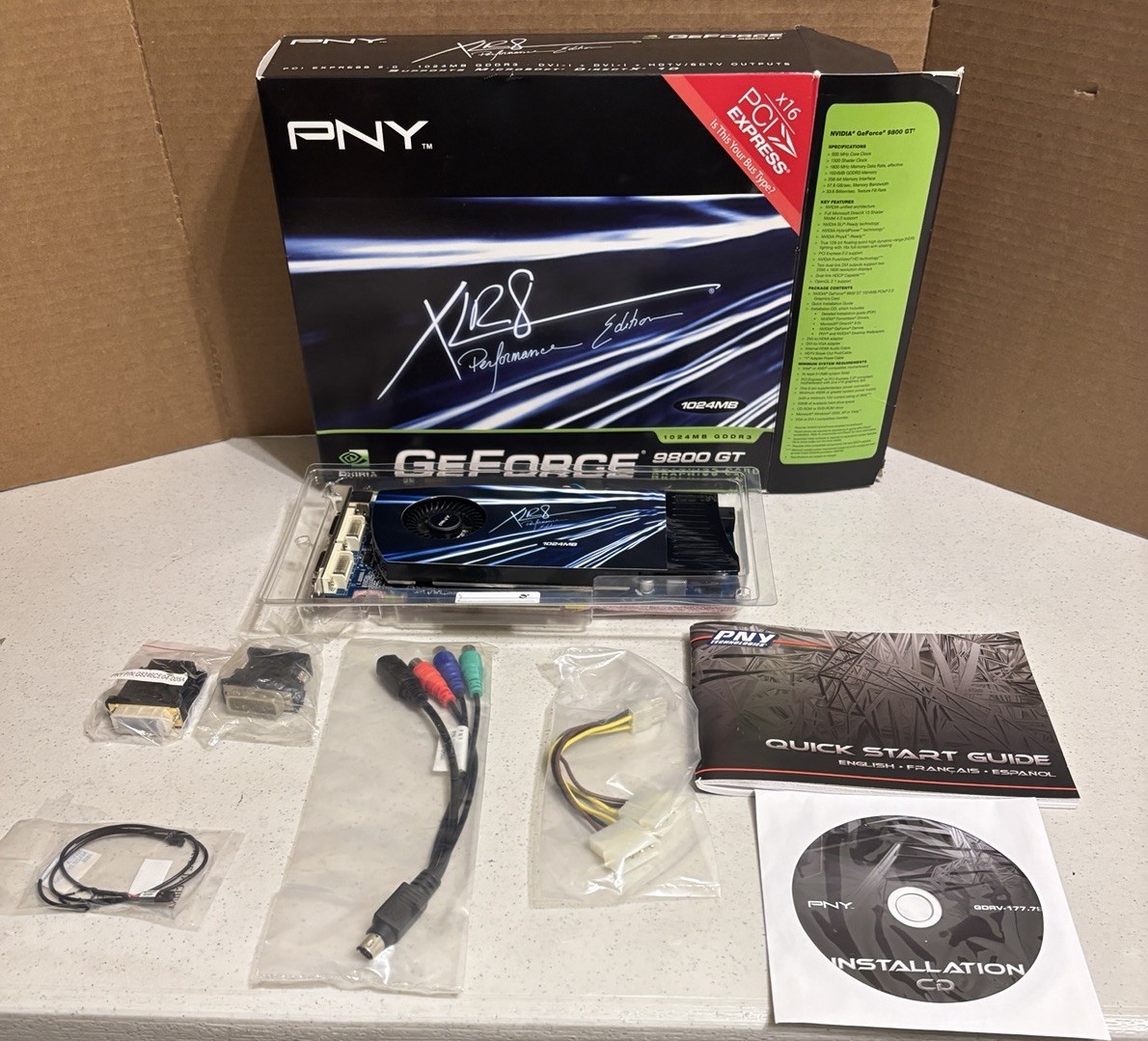 Nvidia PNY XLR8 GeForce 9800 GT - 1024 MB GDDR3 Graphics Card