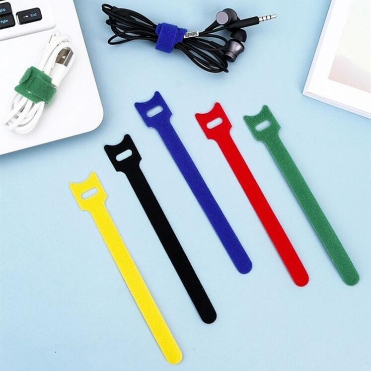 100 Pcs Reusable Cable Ties, Multipurpose Nylon Hook & Loop Straps, Cord Organ