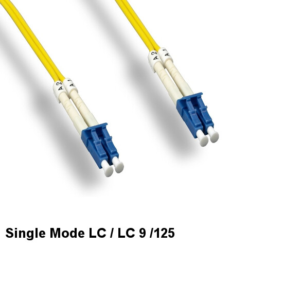 KNTK 15 Meter Fiber Optic Cable LC/LC OS2 9/125 Single-Mode Duplex UPC Yellow