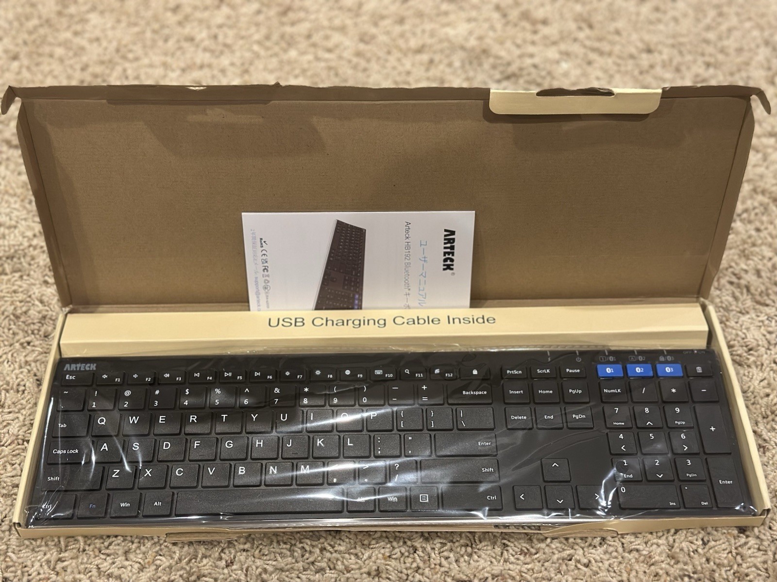Arteck HB192 Universal Stainless Steel Bluetooth Keyboard