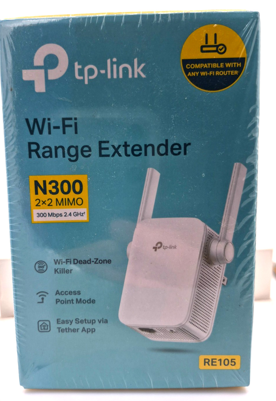 Wi-Fi Range Extender, TP-LINK RE105 N300, 300Mbps 2.4GHz