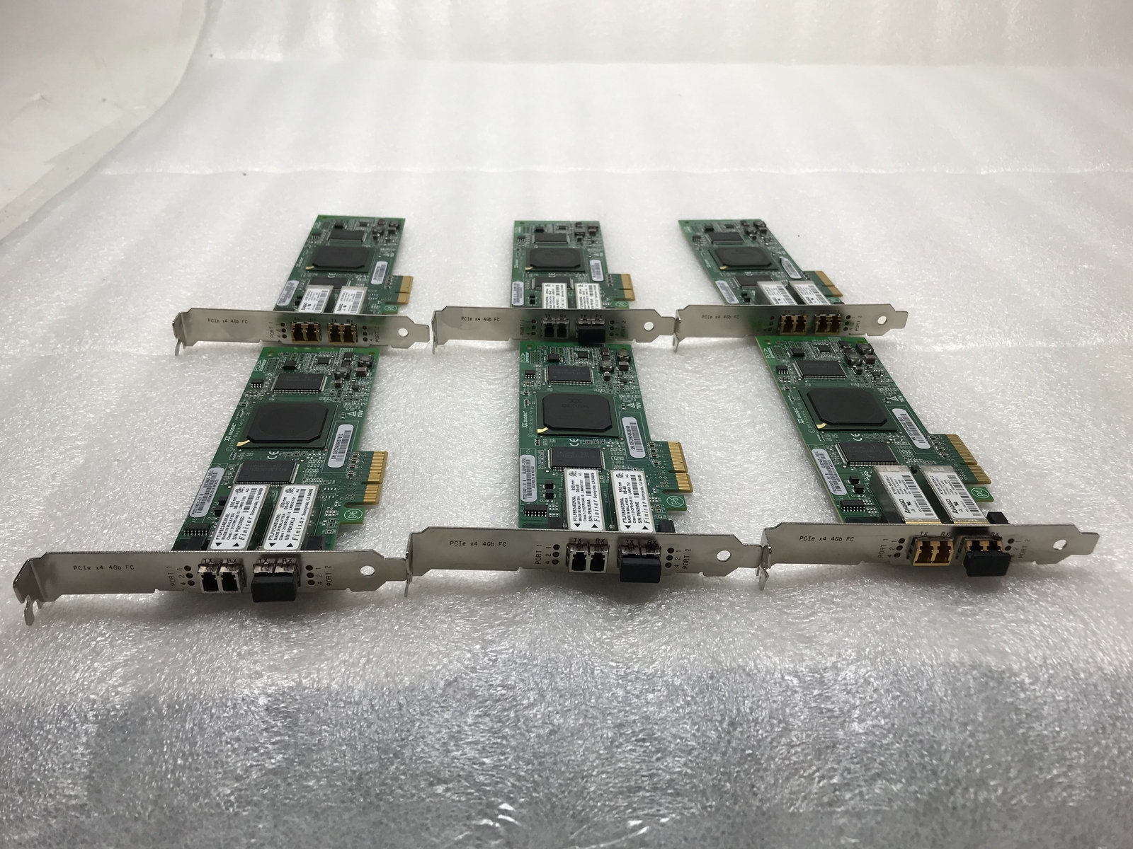 LOT OF 6 DELL DH226 DUAL PORT 4 GBPS FIBRE CHANNEL QLOGIC PX2510401-61 C4-2(1)