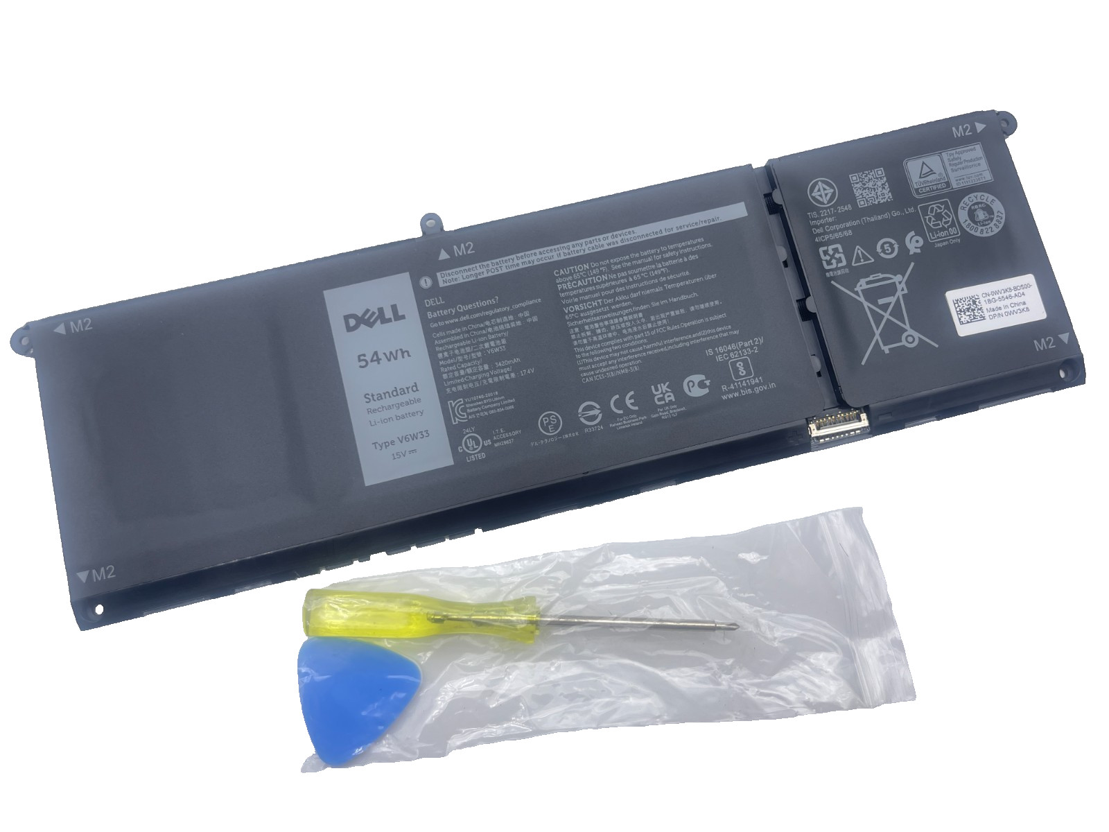 OEM V6W33 Battery 54Wh for Dell Inspiron 14 5410 5415 5418 5420 5425 5430 5435