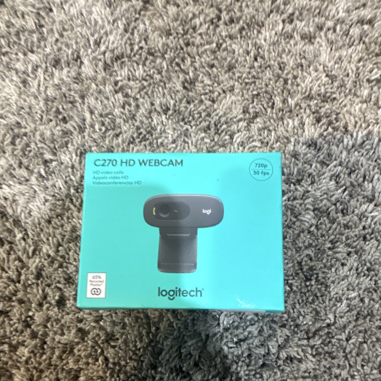 Logitech C270 USB-A HD Webcam 720p 30fps Built-in Microphone, Black