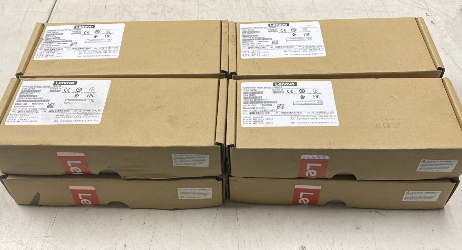 8 Original 45W USB-C AC Adapter For Lenovo ThinkPad sealed