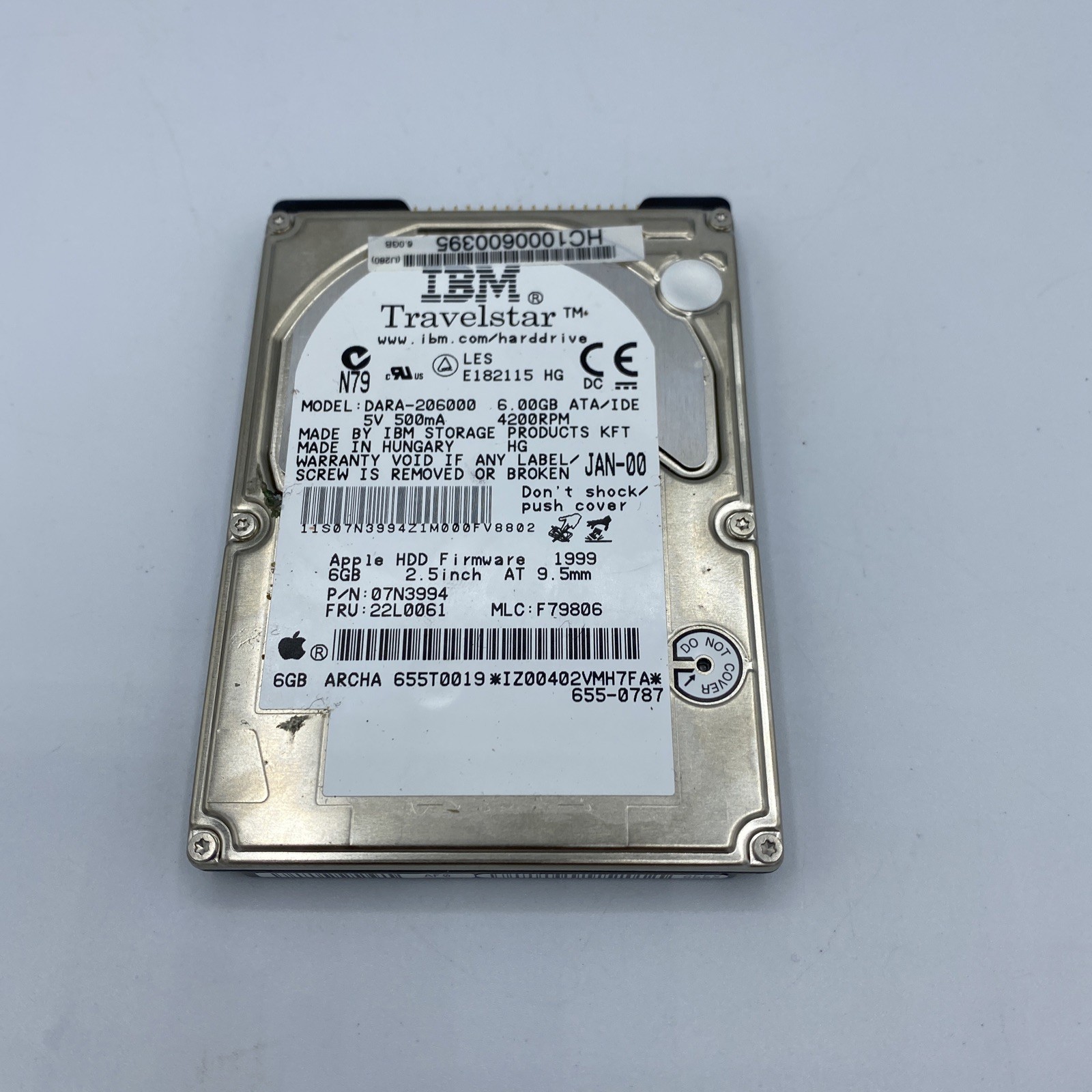 Bootable MacOS 2.5" ATA IDE Hard Drive 6GB IBM Travelstar Apple OS 9 OS X