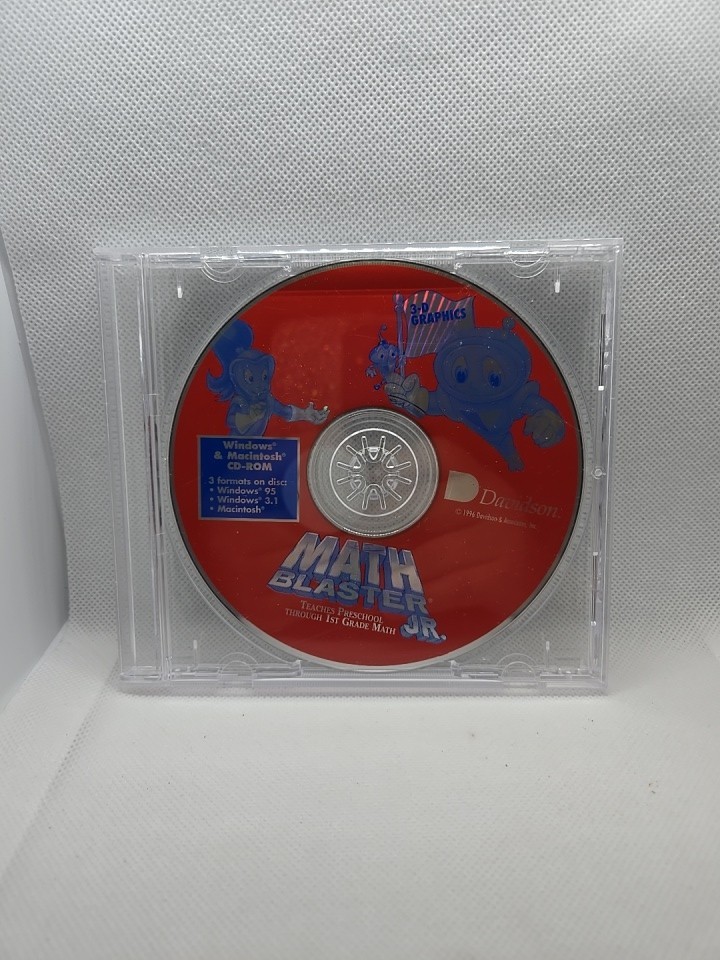Davidson Math Blaster Jr. 4-7 Windows 95 3.1 Macintosh CD Rom Vintage Software