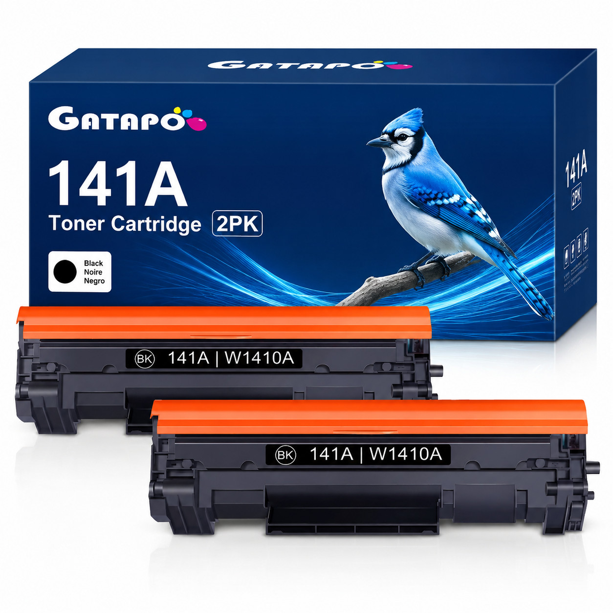 141A Black Toner for  LaserJet MFP M140w M110w W1410A Replacement, 2PK