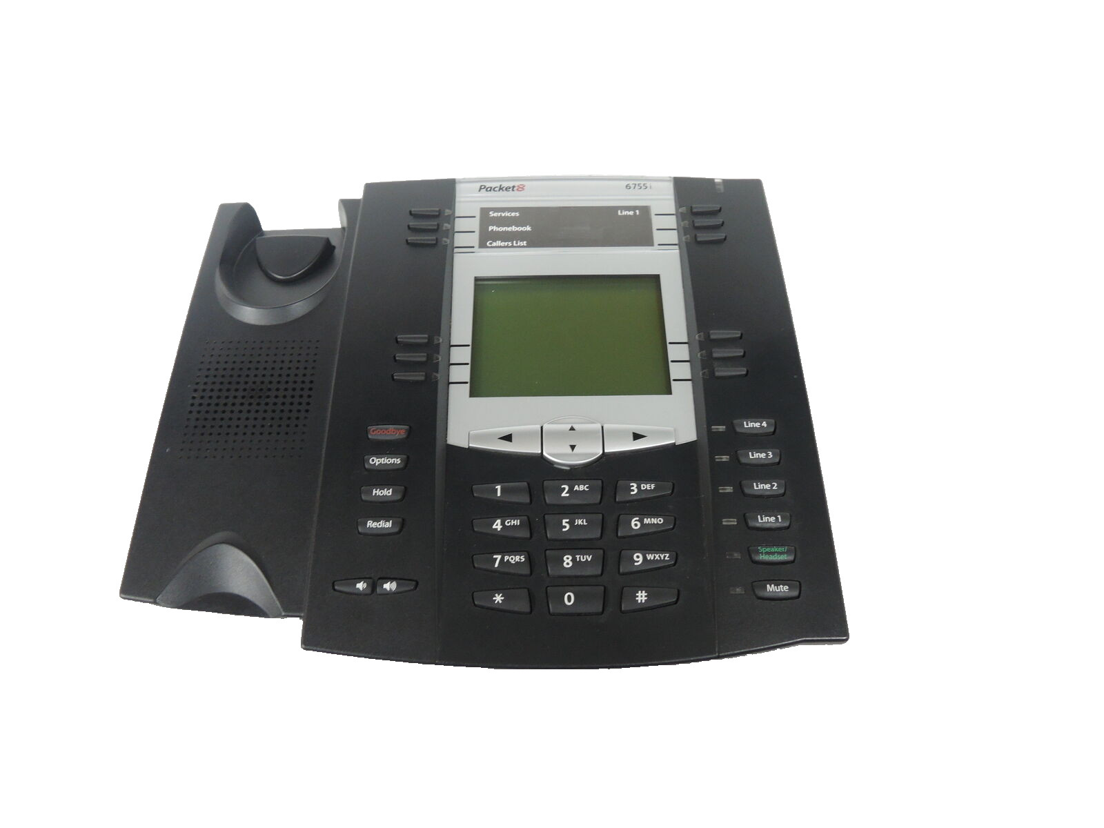 Aastra PACKET8 6755i IP Business Phone WITHOUT RECEIVER . 30 day"s warranty. RT.
