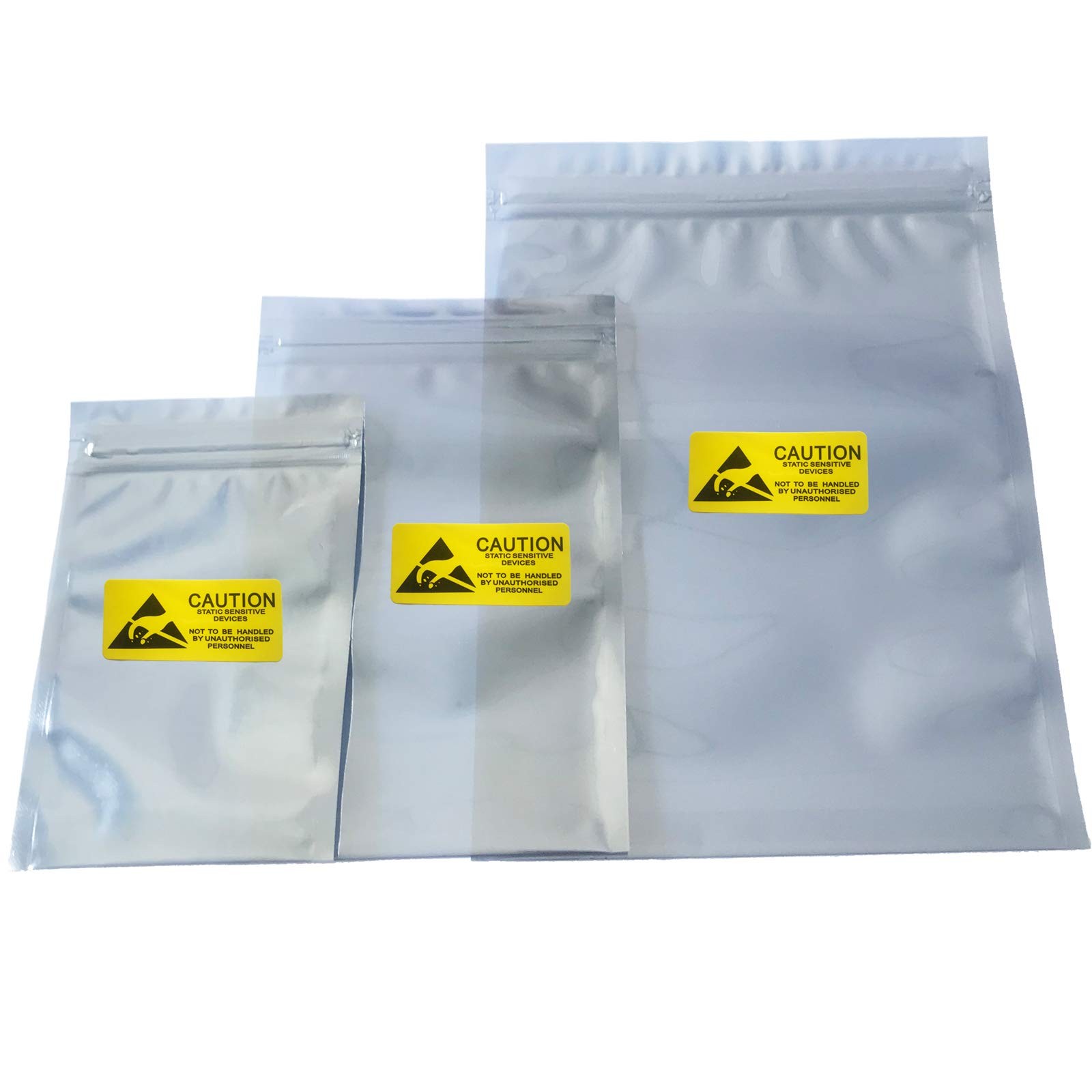Anti Static Bags,ESD Bags,100pcs Mixed Sizes Antistatic Resealable Bag for 3....