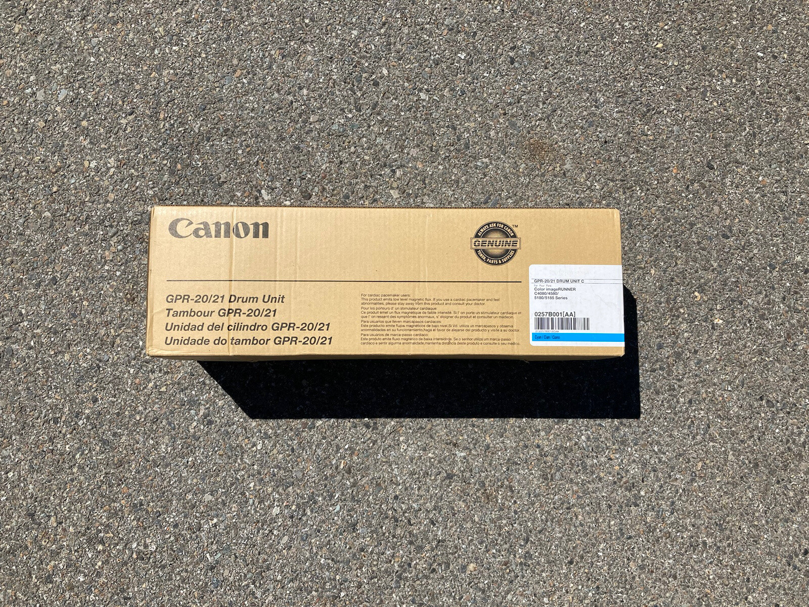 GENUINE CANON GPR-20/21 (0257B001AA) 0257B001 CYAN DRUM UNIT - NEW SEALED