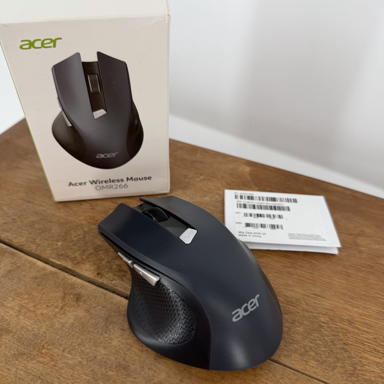 NEW Acer Wireless Mouse OMR266 – Adjustable DPI 800/1200/1600 w/ USB Receiver