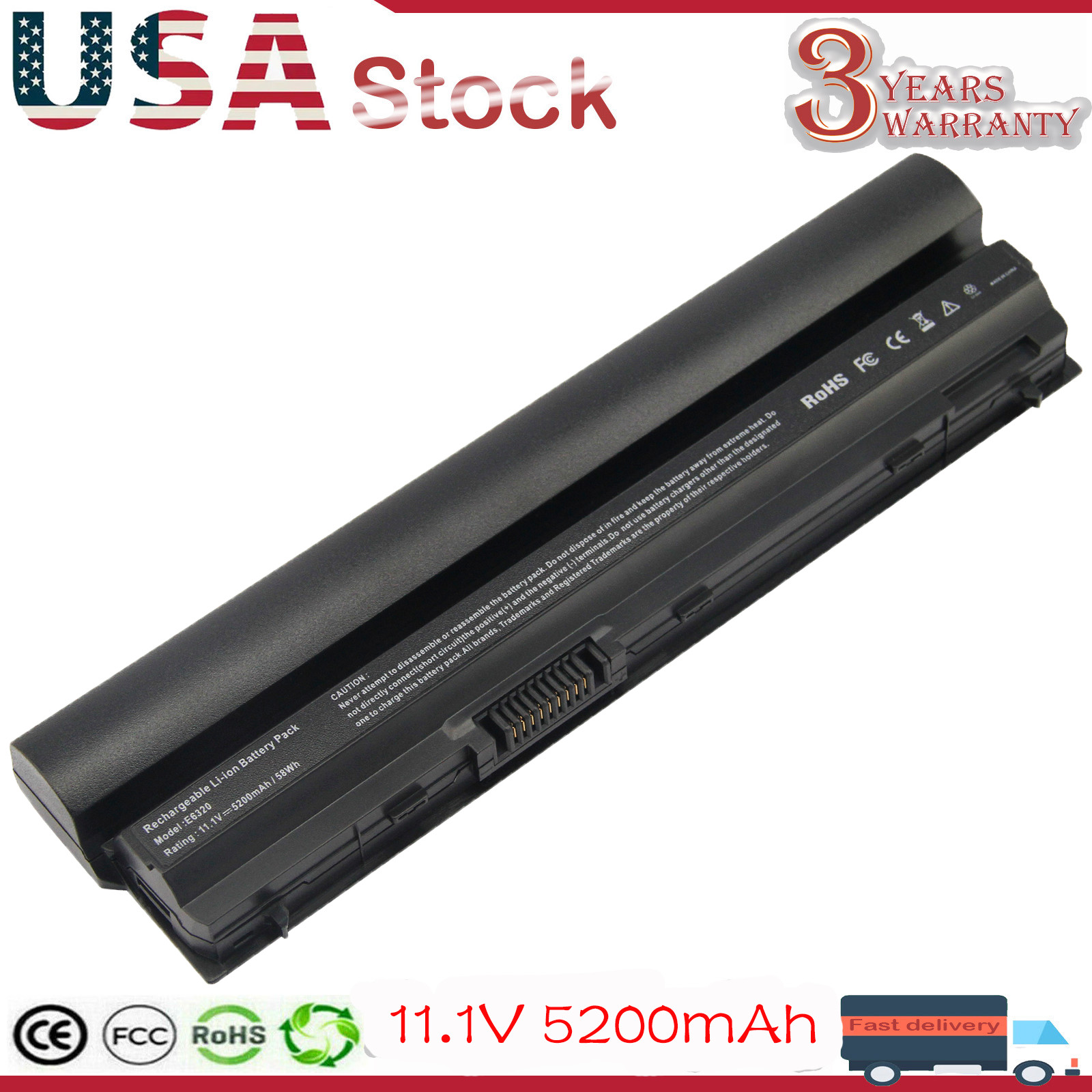 Battery for Dell Latitude E6320 E6230 E6120 E6220 E6330 RFJMW K4CP5 Y61CV FRROG