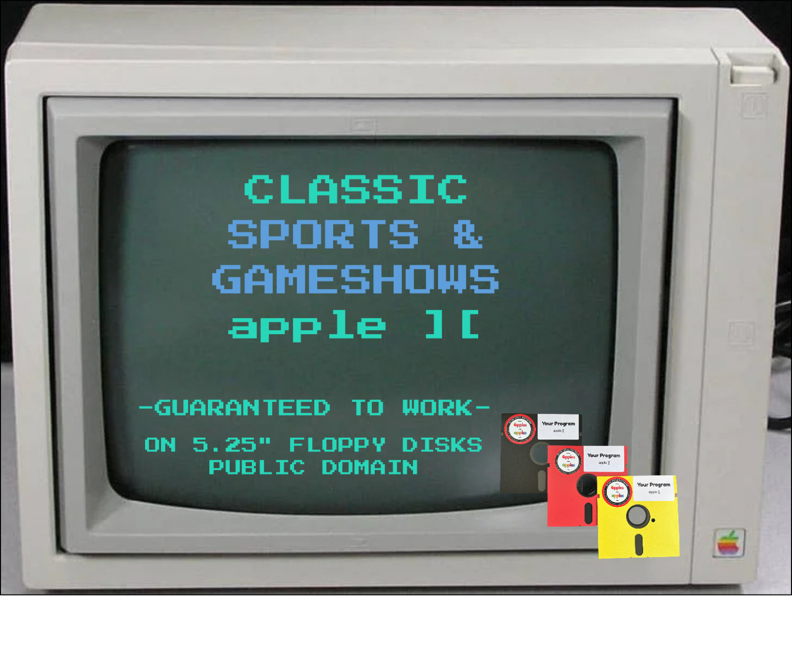 Apple II SPORTS  Games on Floppy Disks: Retro Software Public Domain 🍎➕🍏