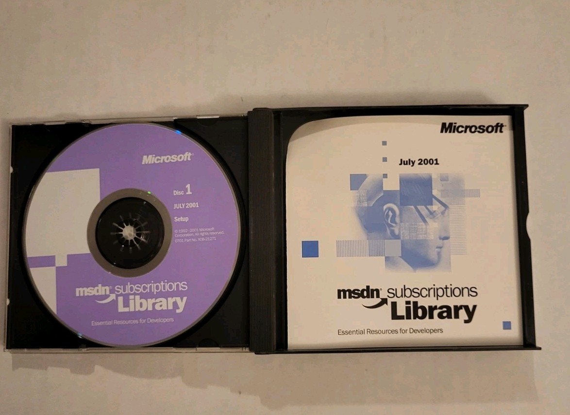 MSDN Subscriptions Library July 2001 Microsoft CD ROM 