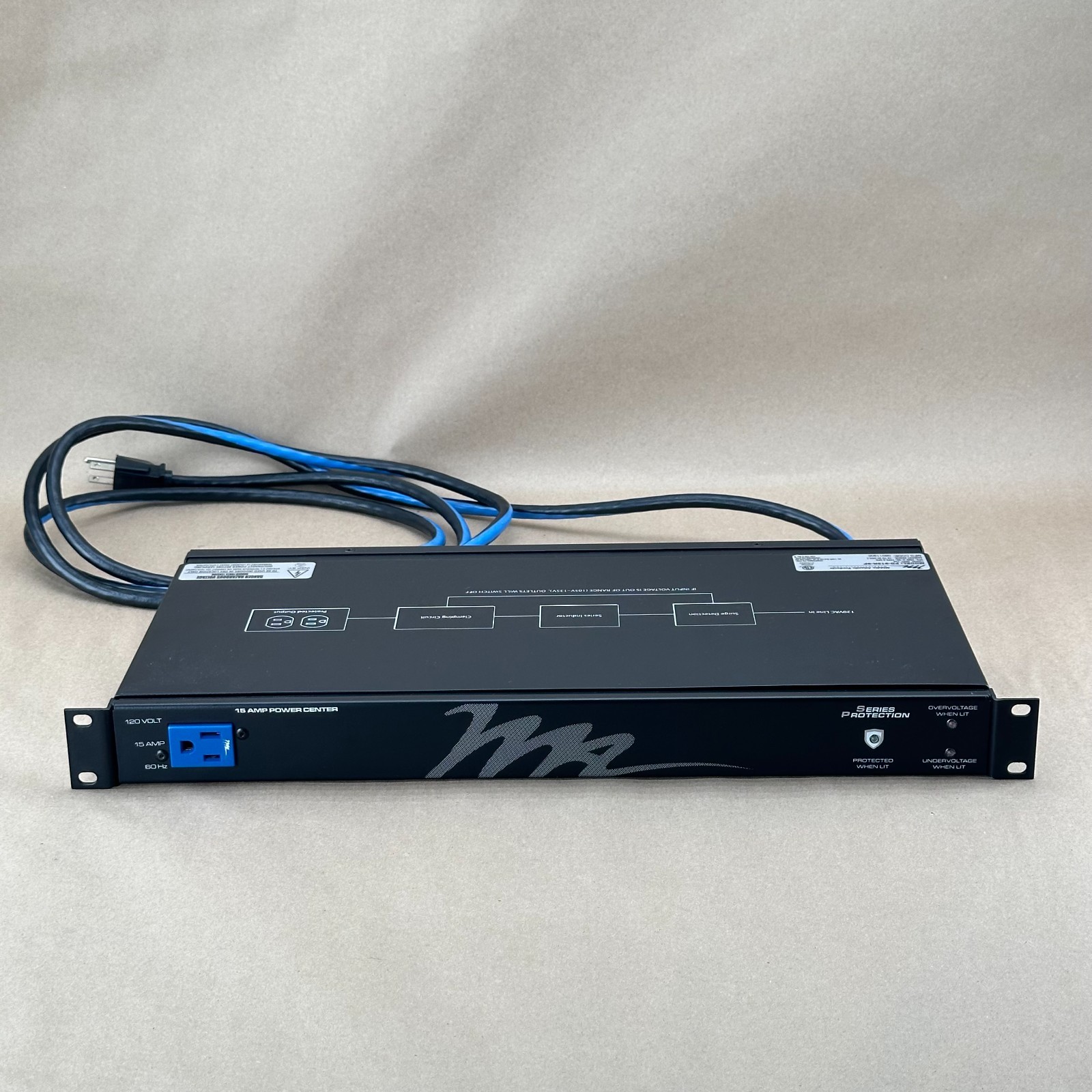 Middle Atlantic PD-915R-SP 1U Rackmount PDU 9 Outlet 15A Surge Protector 120V