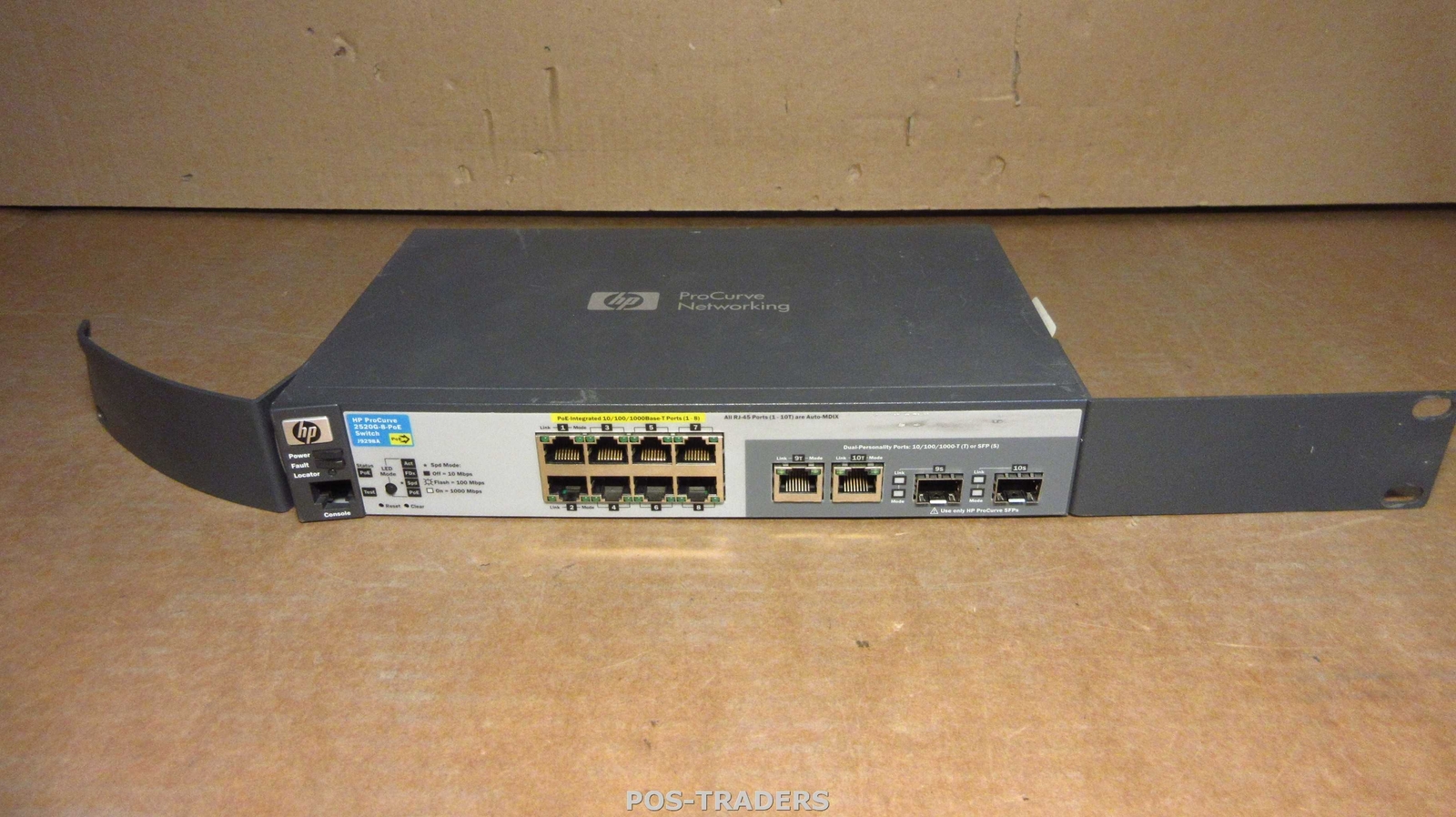 HP J9298A ProCurve 2520G-8 8 Port Gigabit PoE + 2x SFP Managed Switch BENT EAR