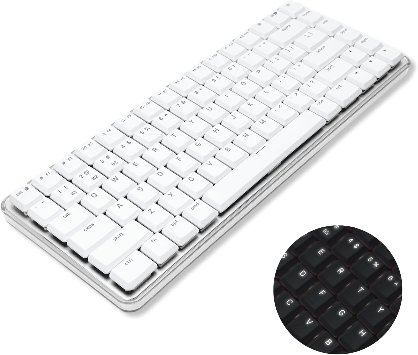 Macally 75% Mac Mechanical Keyboard Wireless - blue switches