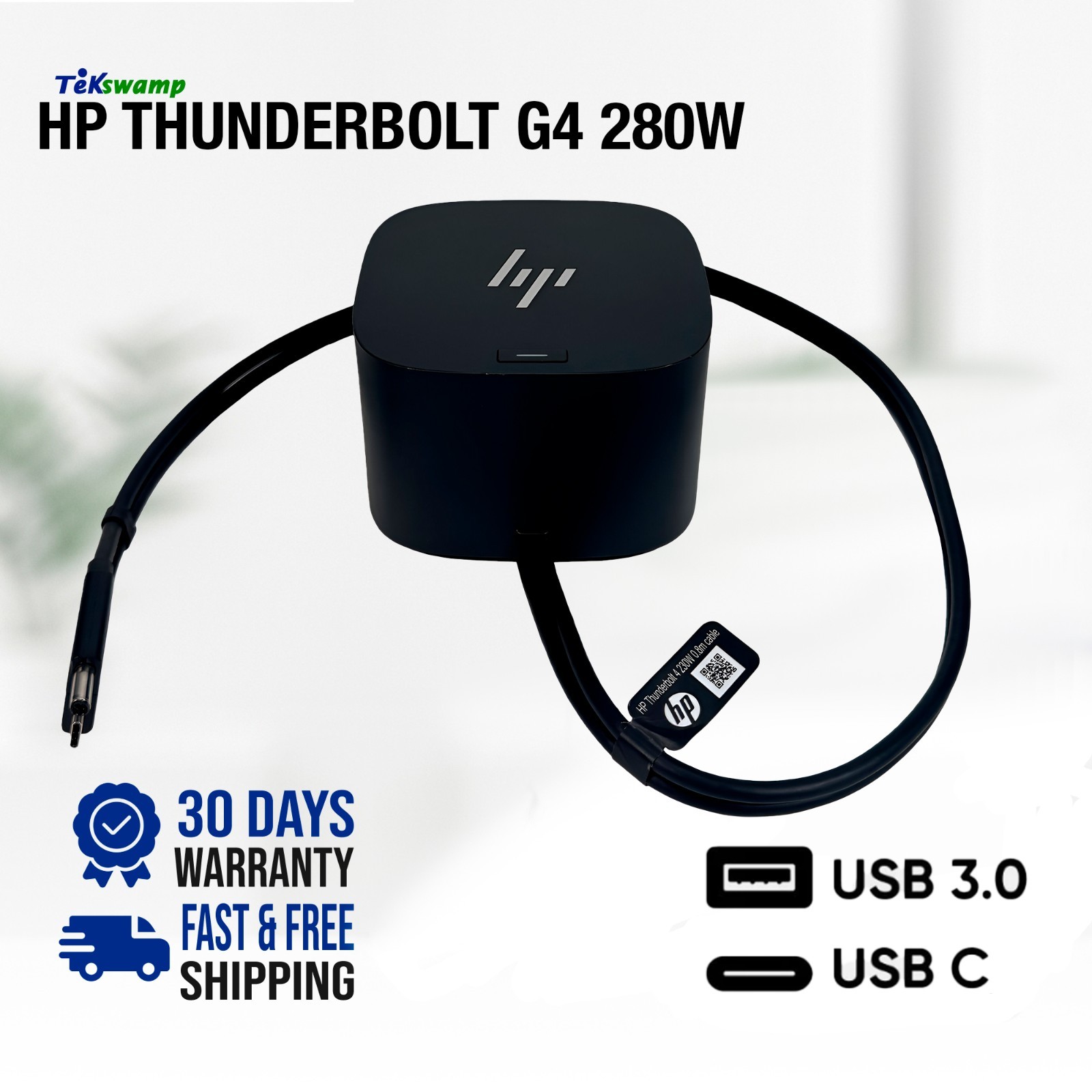 HP Thunderbolt Dock 280W G4 HSN-IX03 USB-C Alt Mode Docking Station 4L1N5AV#ABA