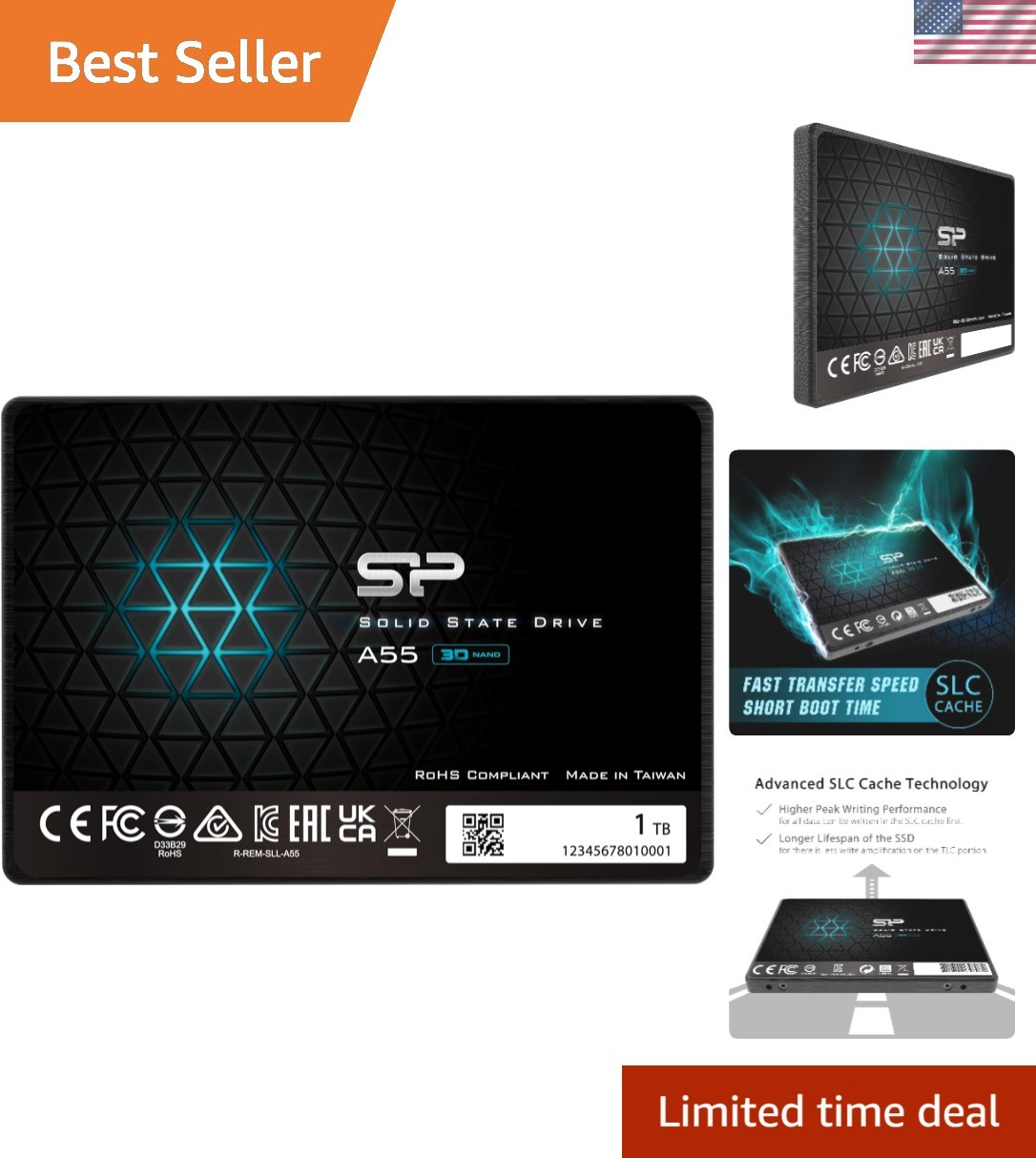 Upgrade Your Storage: Silicon Power 1TB SSD with SLC Cache Technology &