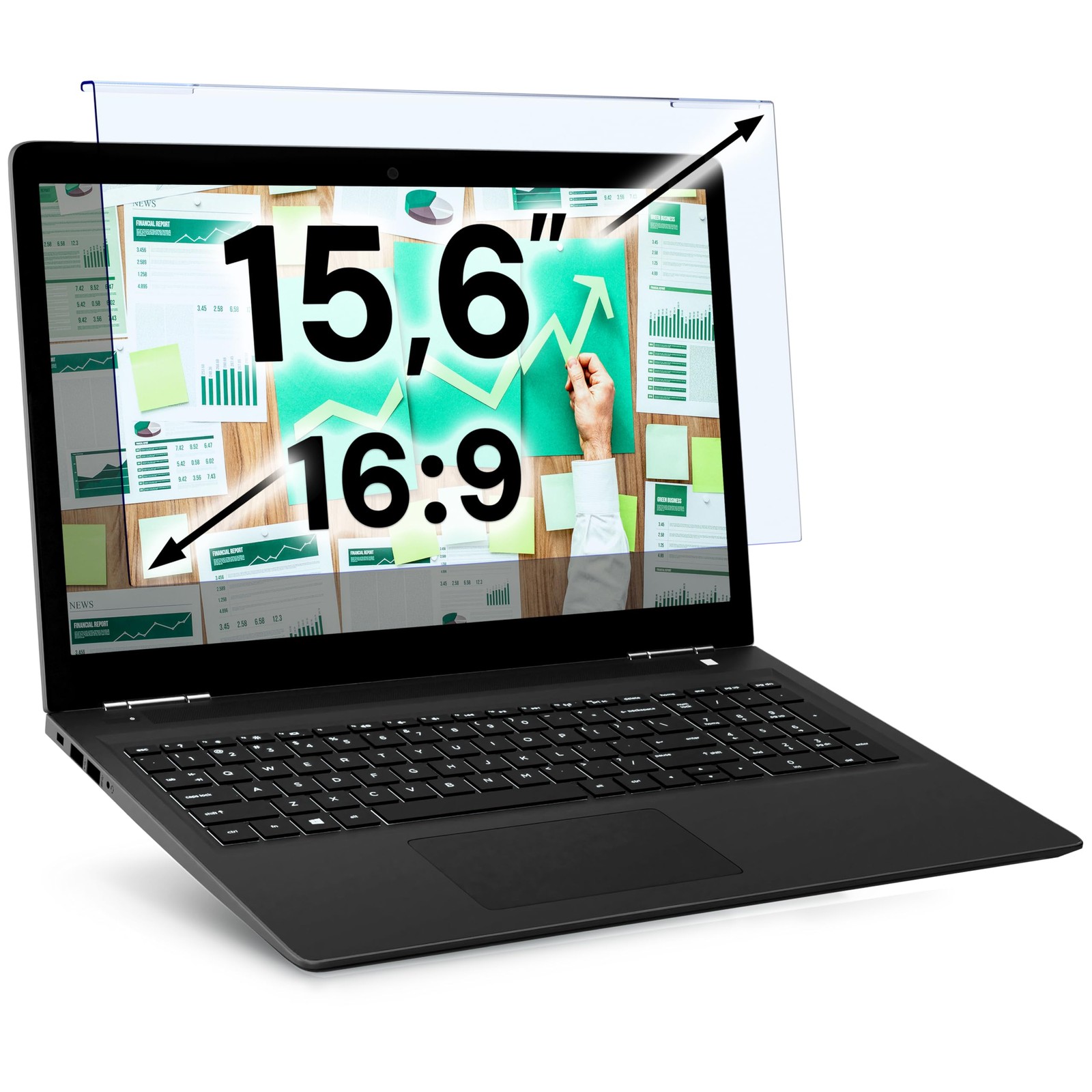 VINTEZ Blue [1 Pack] Acrylic 15.6" DIAGONAL (16:9), Screen for Laptop 