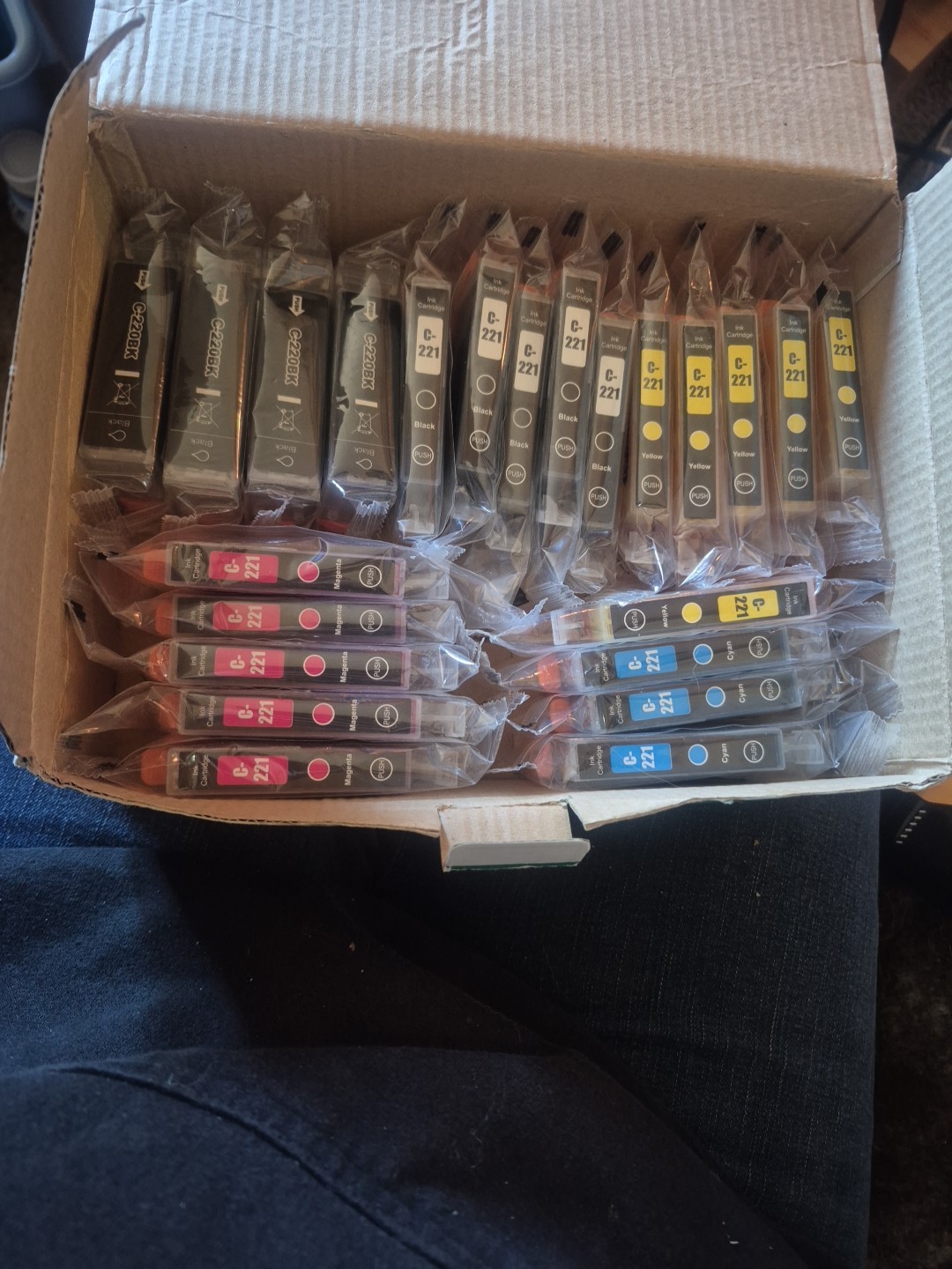 NOS C-220 & C-221 Ink Cartridges 23 Cartridges Total See Photos