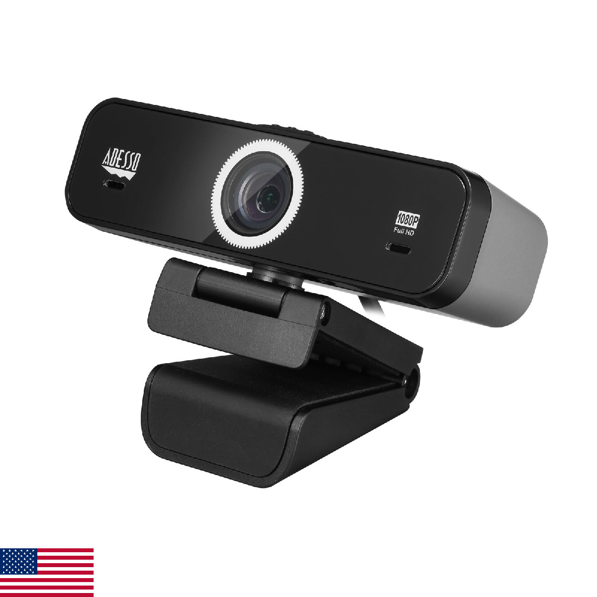 Adesso CyberTrack K1 1080P Full HD Fixed Focus USB Webcam with Adjustable View A