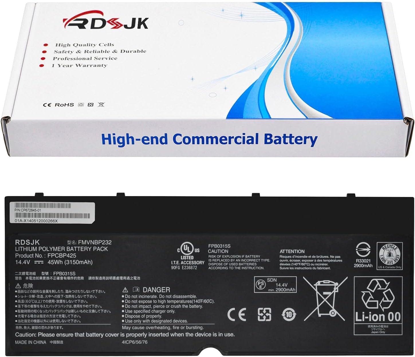 FPCBP425 FMVNBP232 Laptop Battery for Fujitsu Lifebook U745 T935 T936 T904